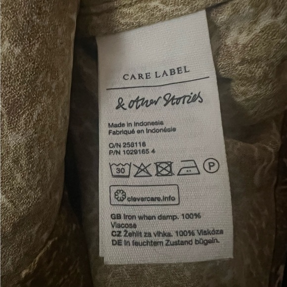 & Other Stories Golden Marbleized Button Down - Picture 4 of 4